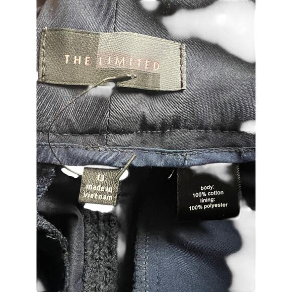 The Limited Lace Chino Shorts Womens 0 Blue Lined Dressy Casual Summer Party - Picture 4 of 4